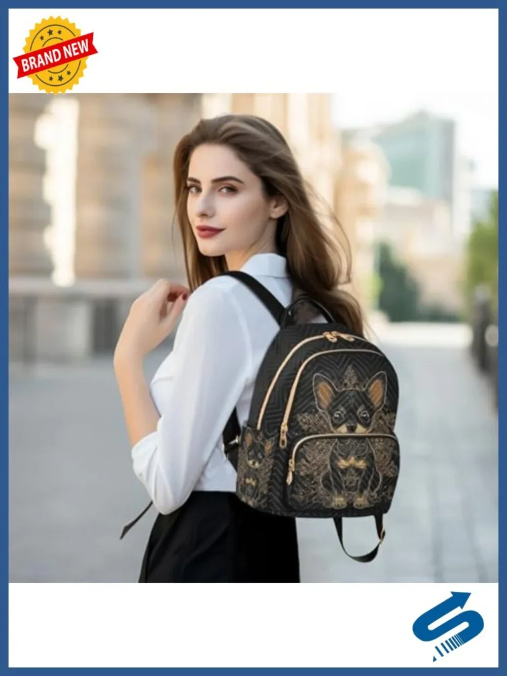 Chihuahua Backpack Purse Women Mini Backpack Lightweight Travel Shoulder Bag